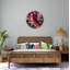 Abstrait horloge murale en verre trempé, horloge Art moderne, horloge décorative rouge or noir, Unique Home Decor, horloge décorative, décoration murale élégante-1566879374-1566879367