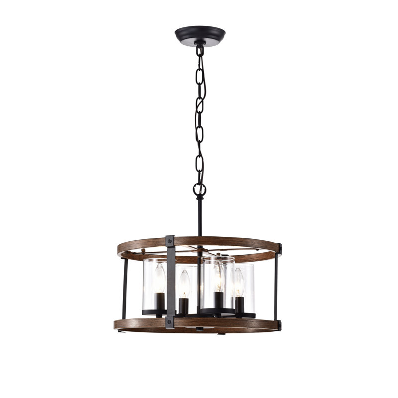 Lustre cylindrique à 4 lumières Fussell