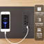 Table d'appoint étroite 7,87 po avec 2 tiroirs et station de charge-132758887