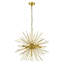 Luminaire de style lustre doré à 7 lumières Mid-Century moderne Spoutnik doré pour salle à manger et chambre à coucher