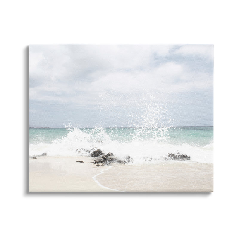 Vague de la mer tropicale, Toile tendue, H 20 po x l 20 po x P 1,5 po