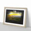 Grazing Sheep At Sunset Paint Splash - Picture Frame Graphic Art-56866165-56866174