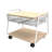 Under-Desk Utility Cart & Multi-Use Printer Stand, Mobile Rolling Cart with 2 Mesh Baskets, White
