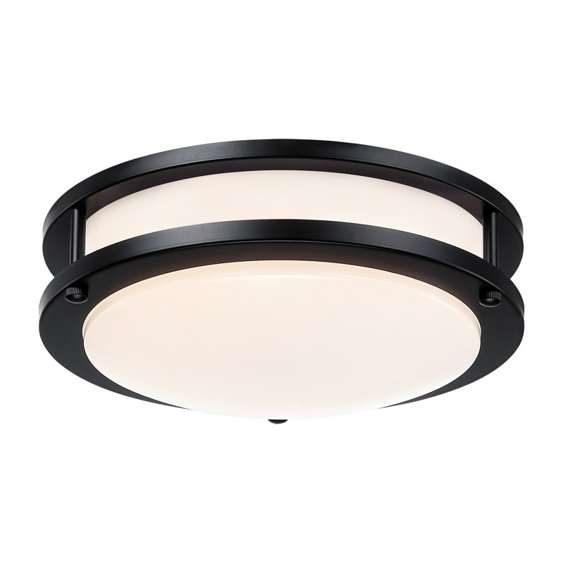 Plafonnier encastré à DEL Hanz sélectionnable 2700K, 3000K, 3500K, 4000K, 5000K, Noir mat, H 3,46 po x l 10 po x P 10 po