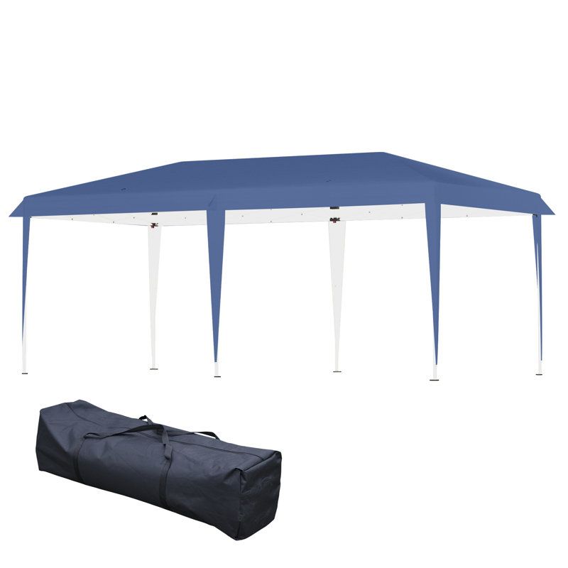 Anchukaitis 5.9m x 2.9m Stell Pop Up Gazebo, Blue