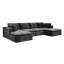 Grand canapé modulaire beige 108,3 po, canapé convertible 3 places convertible, sans assemblage requis et livraison en boîte, tissu en chenille moelleux avec coussins, minimaliste moderne en blanc-1517974597