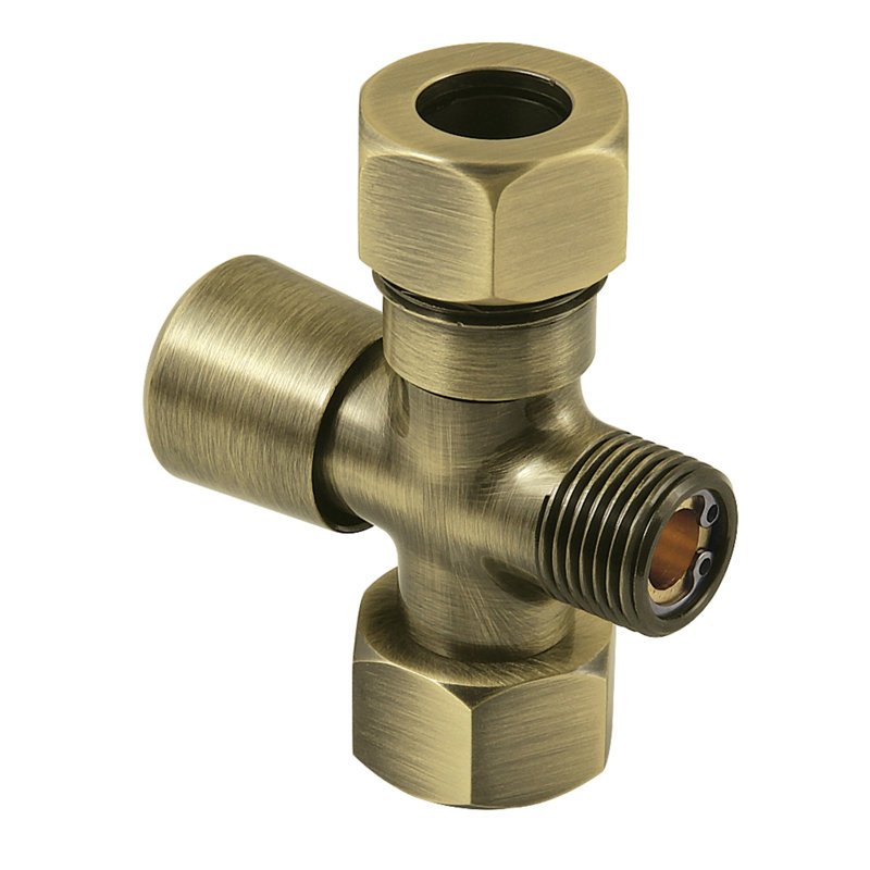 Kingston Brass Vintage Shower Arm Diverter, Antique Brass