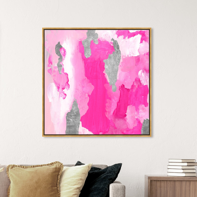 Ciel - impression d'art graphique, Toile encadrée d'or, H 40 po x l 40 po x P 2 po