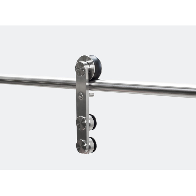 Stainless Steel Sliding Double Barn Door Hardware Kit