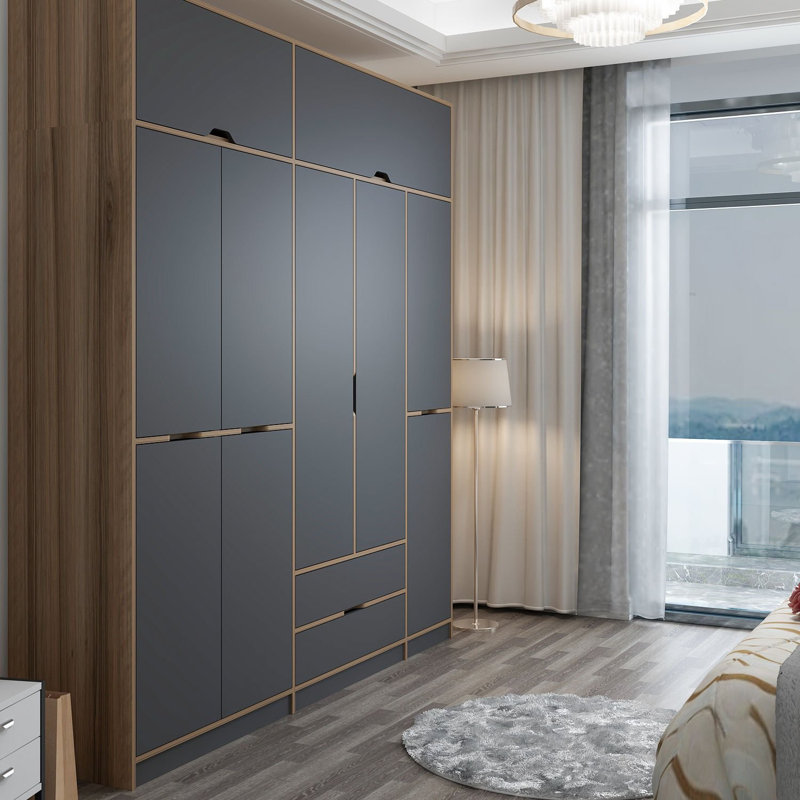 Elina Manufactured Wood Wardrobe, Grey