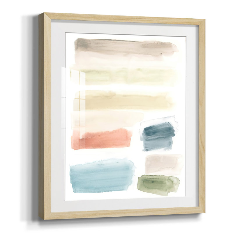 Watercolor Swatches II, peinture encadrée sur papier, Naturel