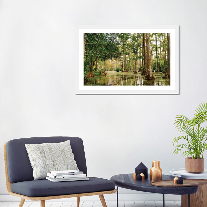 « Charleston Gardens Gardens » par Bethany Young, reproduction de photo, H 24 po x l 32 po x P 1 po, Papier encadré blanc