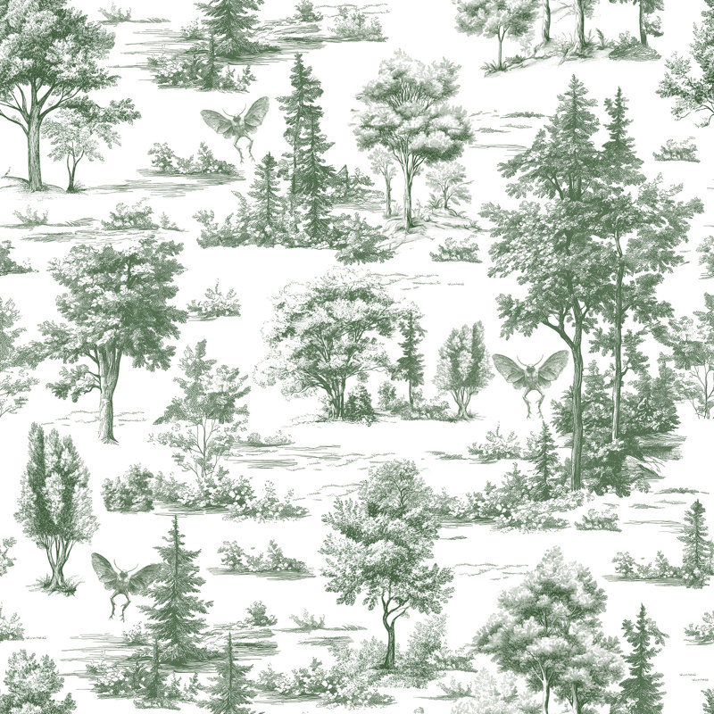 Papier peint adhésif Mothman Novelty Toile, Sauge