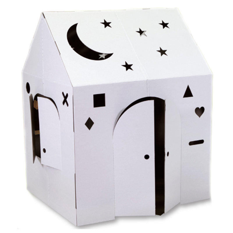 Ensemble de maison de bricolage en carton d'intérieur 3 pi x 3 pi