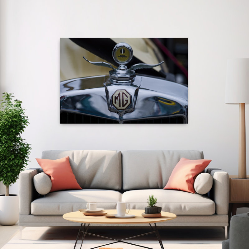 Close-up Of The Logo Of MG's Car Culver City Los Angeles County California USA by Scott M. Tansey - Wrapped Canvas Print