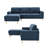 2-Piece 84" Upholstered L Shape Sectional Sofa-2126689609