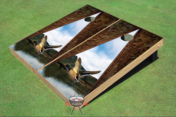 Ensemble de planches de cornhole 2 pi x 4 pi Duck Hunt