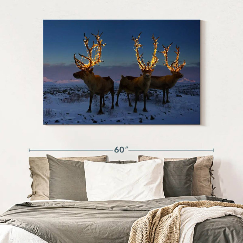 Brampt Illuminated Reindeers, 34" H x 51" W
