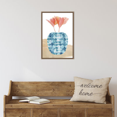"Colorful Decorative Pot II" par Flora Kouta, reproduction d'art sur toile encadrée