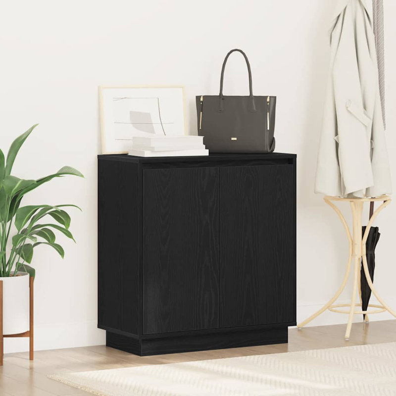  Sideboard 71 X 34.5 X 75 Cm Engineered Wood, Black Oak