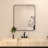 Cosy 30 in. W x 36 in. H Rectangular Modern Framed Wall Bathroom Vanity Mirror in Matte Black-179857958-179179712