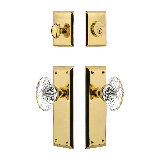 Nostalgic Warehouse New York Entry Set with Oval Fluted Crystal