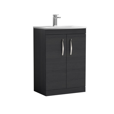Athena 610mm Single Bathroom Vanity with Integrated Vitreous China Basin