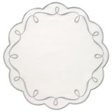Ribbon Twirl Cotton Blend Scalloped Placemats