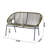 CONDESSA OUTDOOR PATIO GREEN WICKER LOVESEAT-1508110838