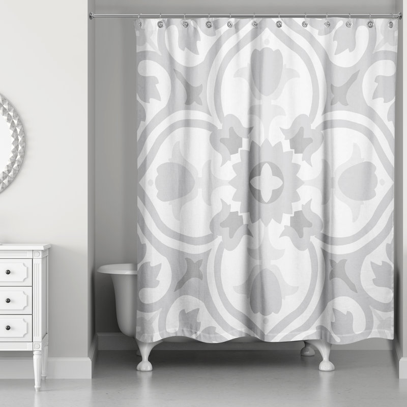 Rideau de douche simple Malpass, Gris