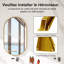 Glass D-Shaped Wall Full Length Mirror