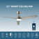 ONE Smart Modern All Season 52" Ceiling Fan with LED Light, Remote, Reversible and Compatible with Alexa/Google 6 Speeds and Light Kit included