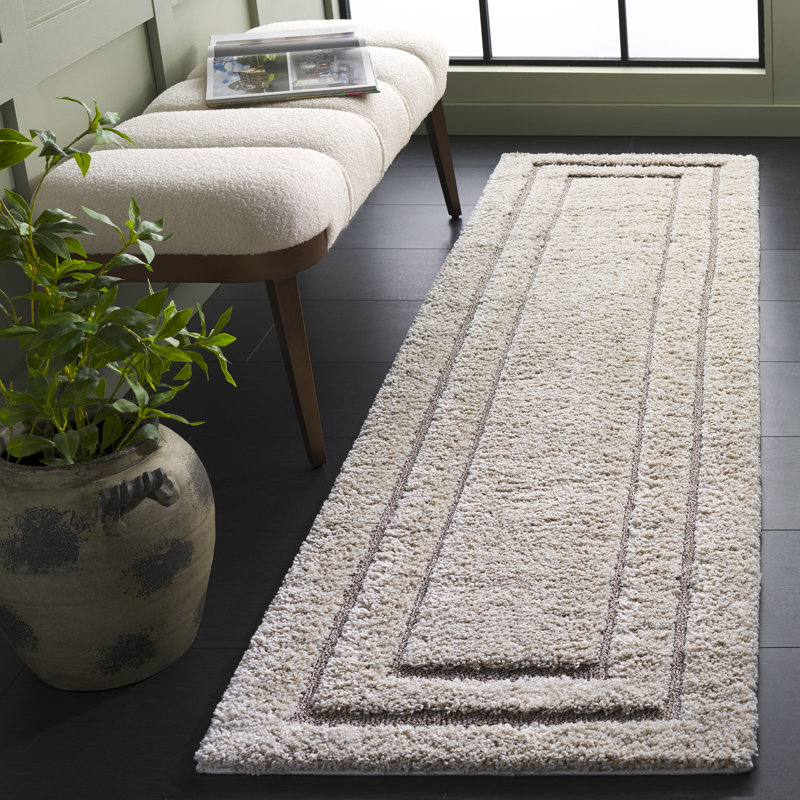 Shadow Box Shag Polypropylene Pile Geometric Indoor Use Only Rug, Runner 2'3" x 8'