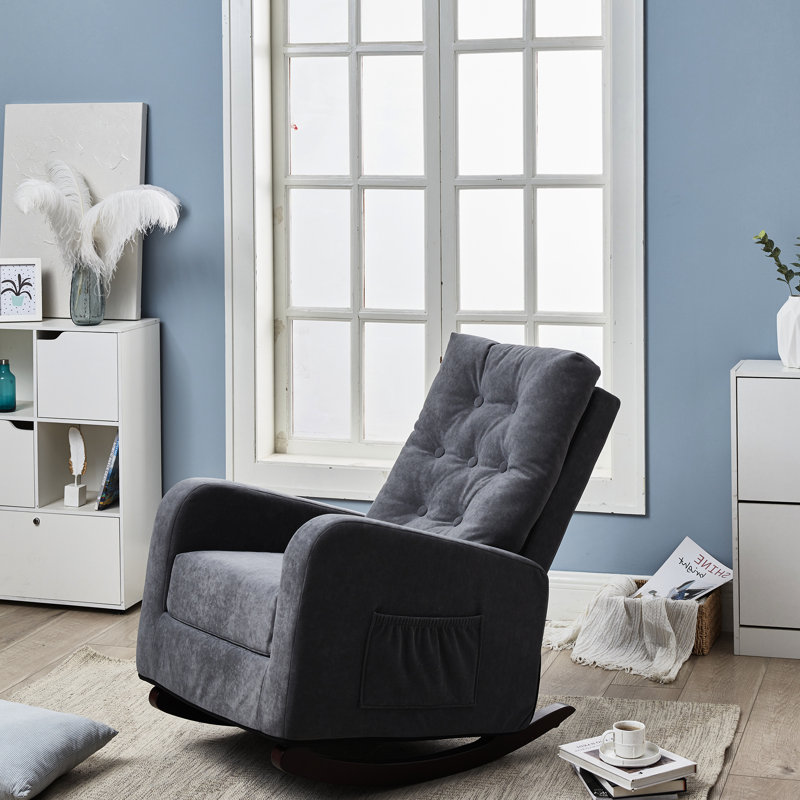 Fauteuil inclinable réglable en gris antique - soutient la tête et les épaules en métal avec des poches de rangement pour plus de commodité