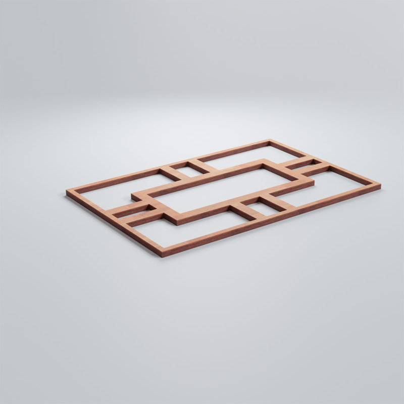 Hastings Decorative Fretwork Wood Wall Panels, Cherry, 11 3/8"H x 7 1/2"W x 1/4"D