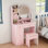 Meuble-lavabo 53,1 po avec tabouret et miroir Litzy