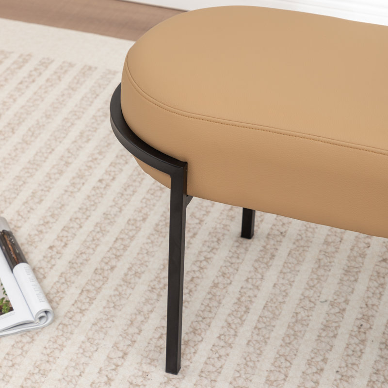 Banc rembourré Janeesha Boucle, Kaki
