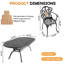 Ensemble repas de patio avec table ovale Suset, coussins blanc cassé inclus-1573647340-1573647315
