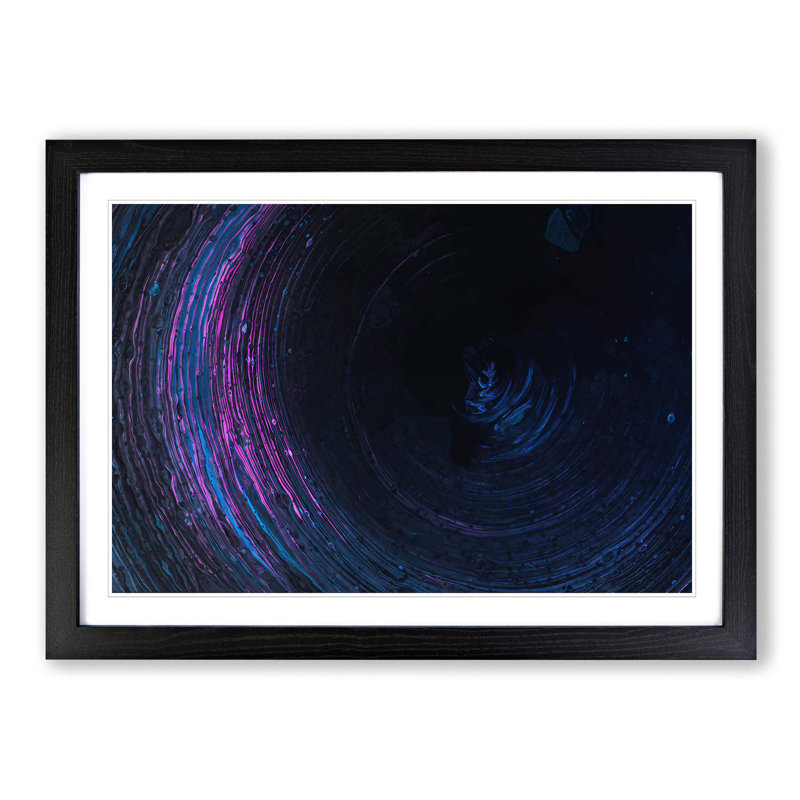 Heading Forward in Abstract - Picture Frame Painting Print, Black Framed, 48cm H x 65cm W x 2cm D