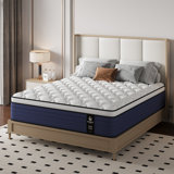 Luxury Medium Hybrid Innerspring Mattress In A Box, Individual Pocket Springs &  High-Density Foam For Motion Isolation & Deep Sleep