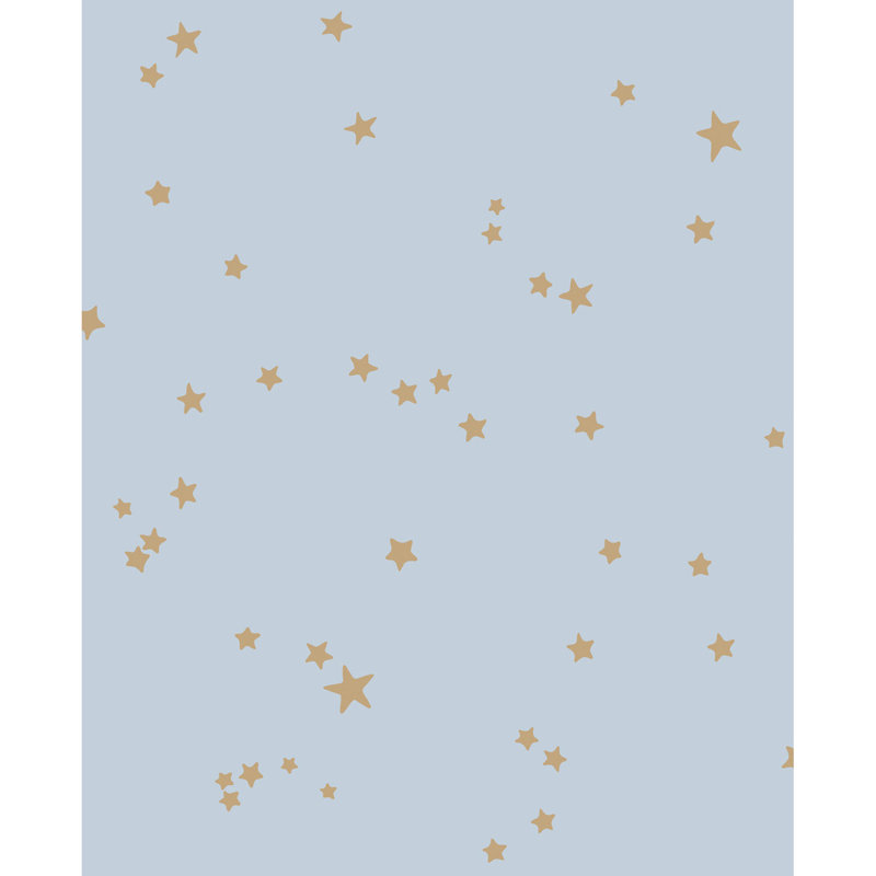 Whimsical Stars Wallpaper Roll, Powder Blue