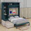Grand lit escamotable avec canapé et tablettes-1529202408