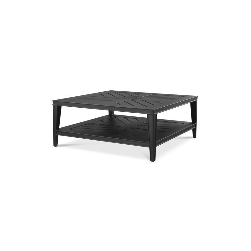 Bell Rive Outdoor Square Coffee Table, Black