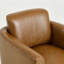 33" Wide Genuine Leather 360°Swivel Barrel Chair With Solid Wood Frame, No Assembly Required (Set of 2)-1427349598