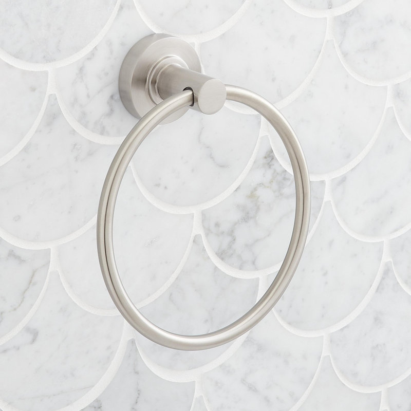 Lexia 6-5/16" Wall Mounted Towel Ring, Brushed Nickel