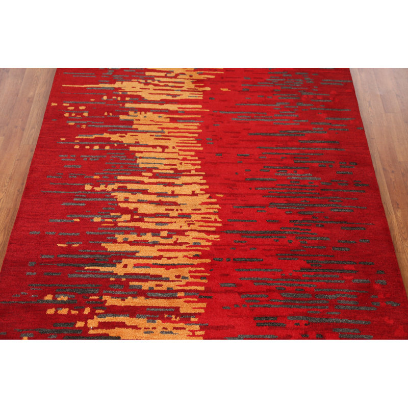 Tapis indien moderne abstrait