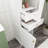 63"Tall Free-Standing  With Glass Doors,  Two Drawers And Adjustable Shelves Bathroom Storage Cabinet In White