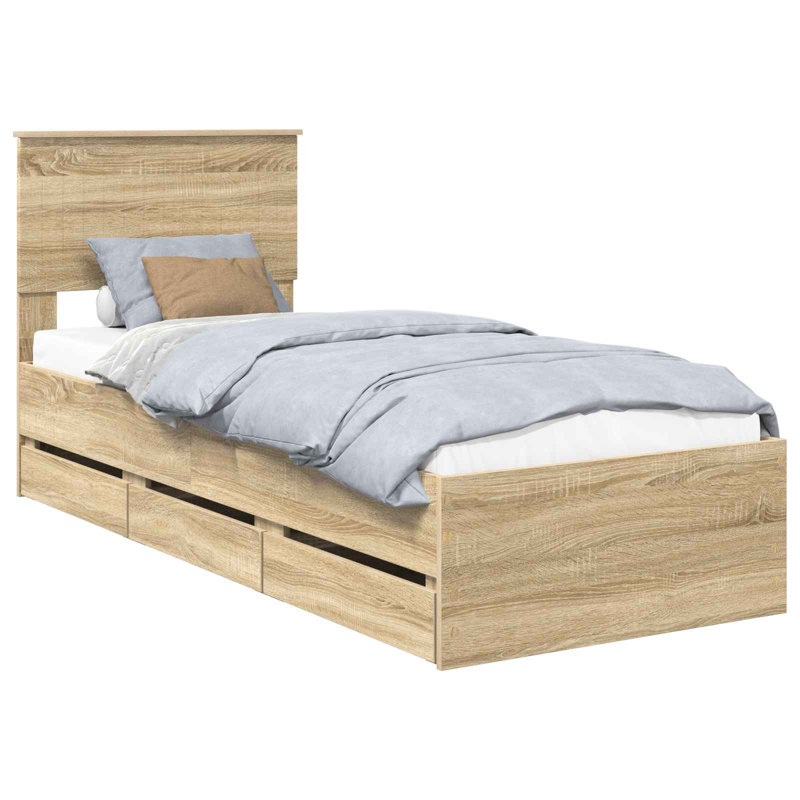 Bed Frame, Small Single (2'6), Sonoma Oak