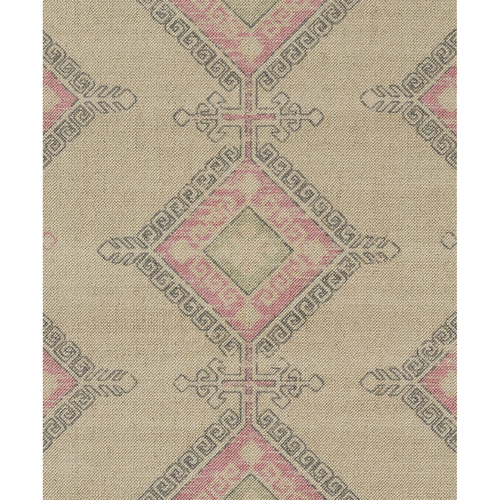 Aldona Pink Brown Oriental Rug, Rectangle 3'3" x 5'