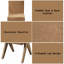 Ensemble de 2 chaises d'appoint en chenille et chêne chocolat Zoey